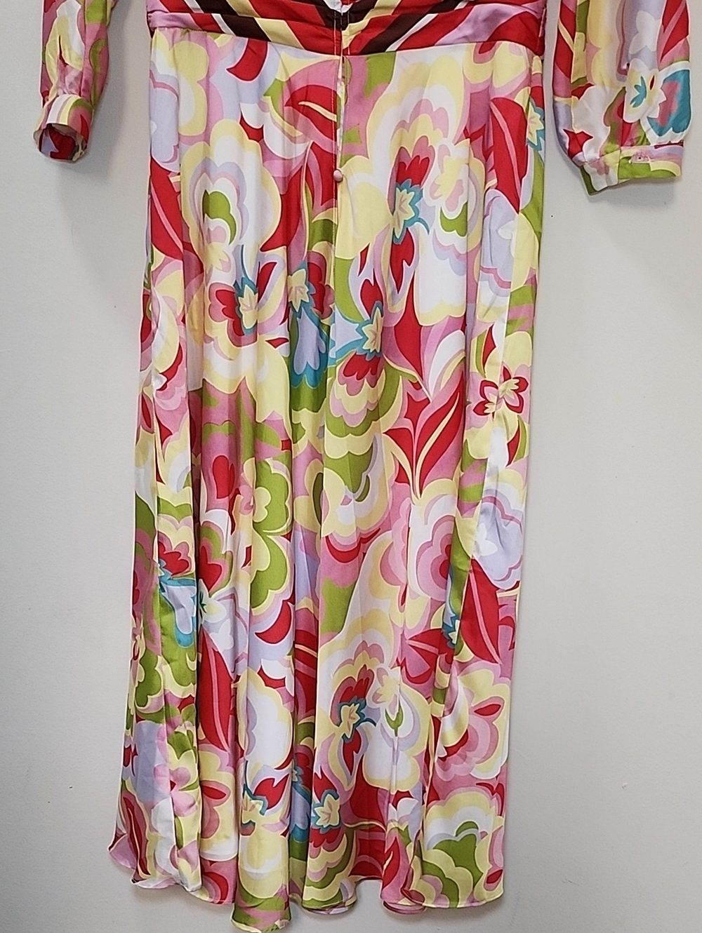 Rickie Freeman by Teri Jon Women's Yellow Floral V-Neck Dress Size 8 - Picture 13 of 15